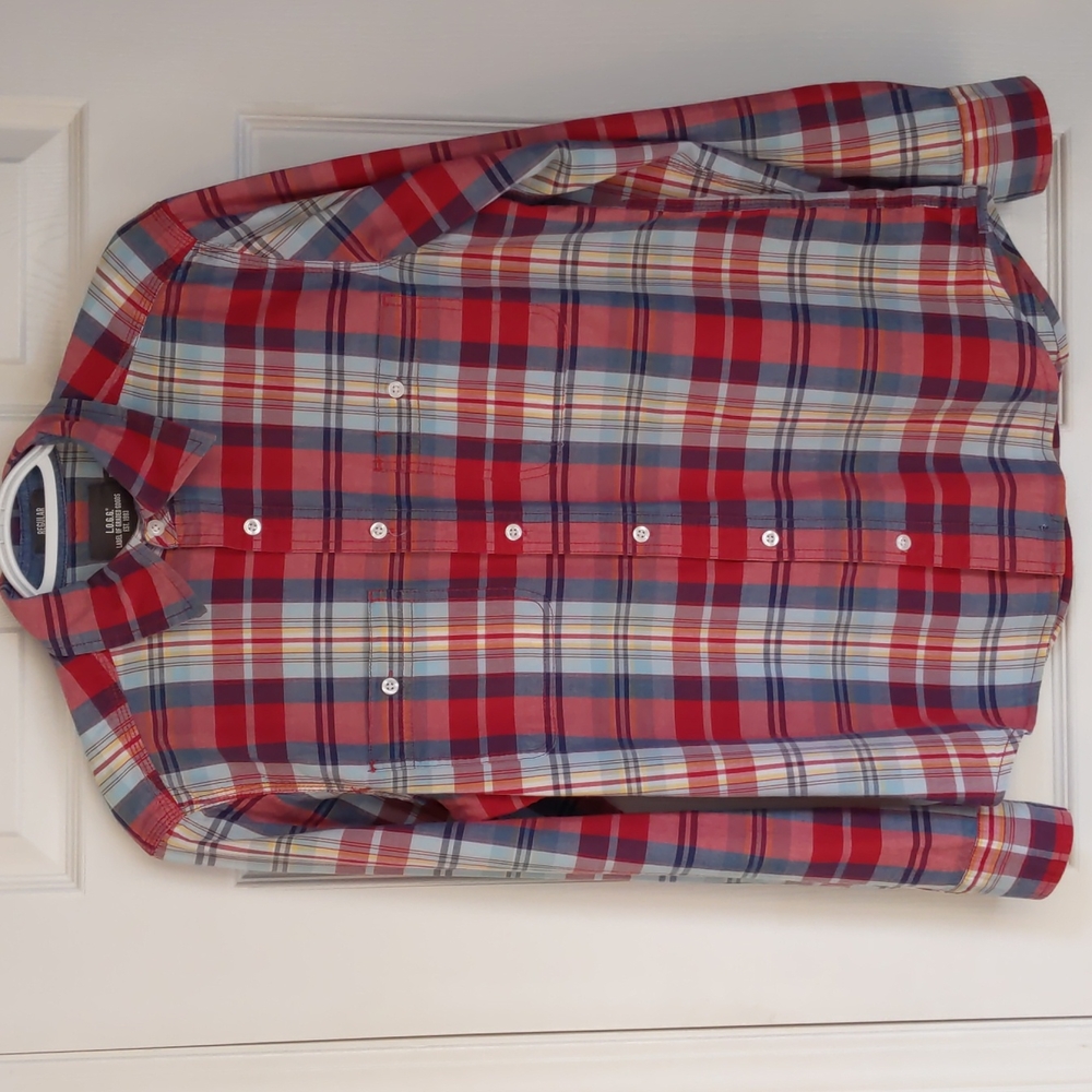 Men's Cotton Plaid Shirt, size S, H&M brand